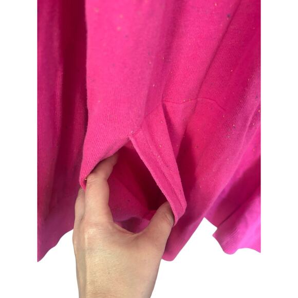 Lands’ End Pink Cardigan M Petite Speckled Knit Soft‎ Girl Aesthetic Cozy Layer - Picture 4 of 5